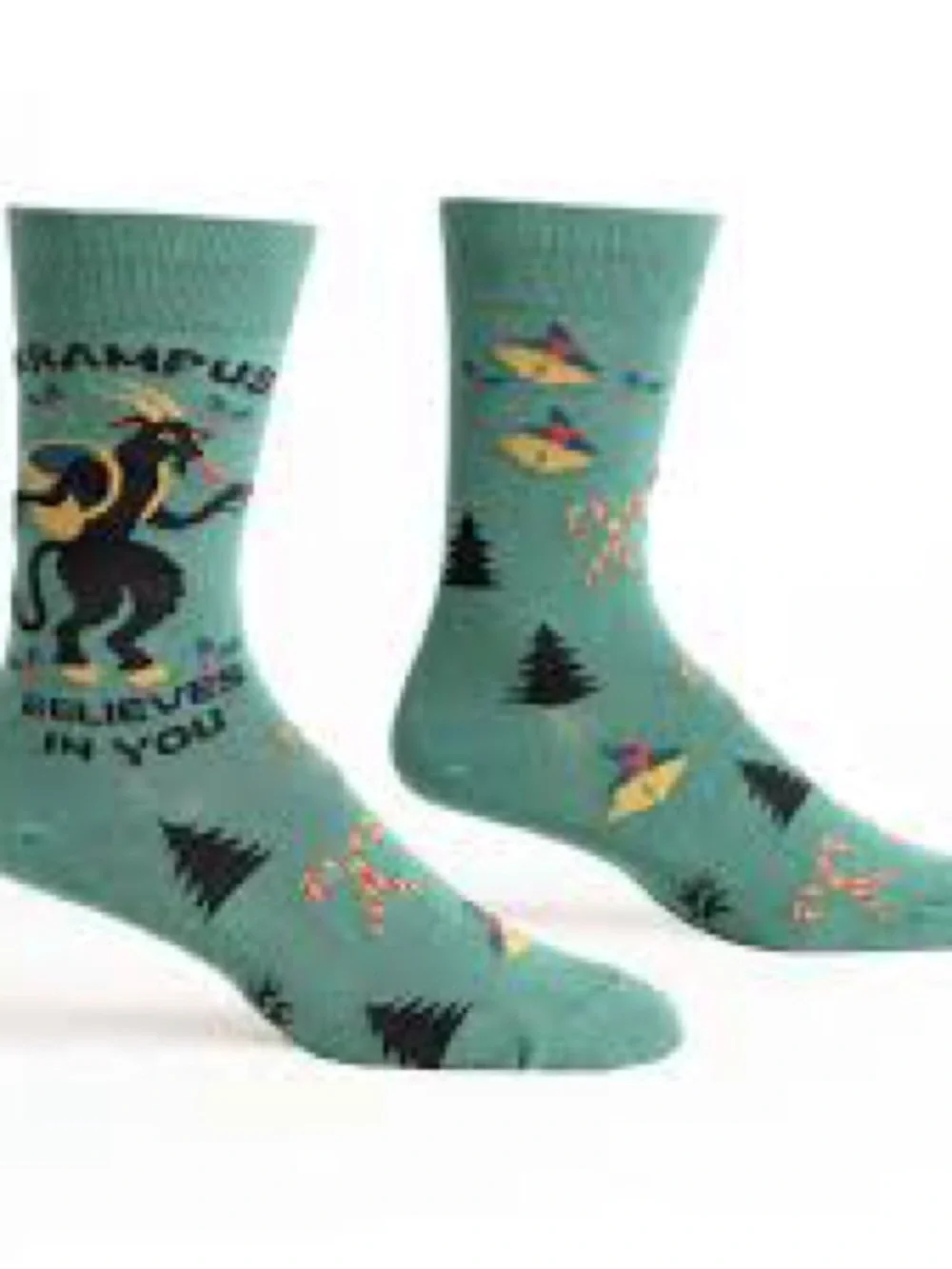 NEW Sock It To Me Krampus Believes in You Crew Men’s Crew Cut Socks - Picture 2 of 6